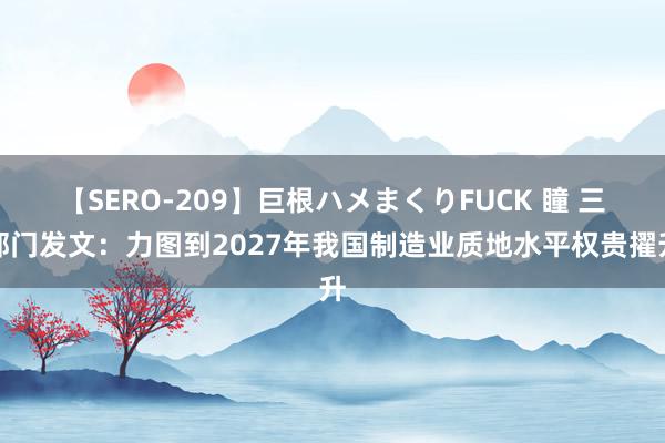 【SERO-209】巨根ハメまくりFUCK 瞳 三部门发文：力图到2027年我国制造业质地水平权贵擢升