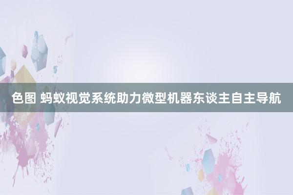 色图 蚂蚁视觉系统助力微型机器东谈主自主导航