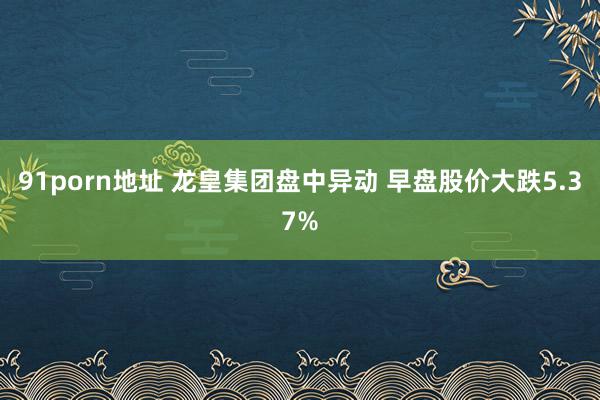 91porn地址 龙皇集团盘中异动 早盘股价大跌5.37%