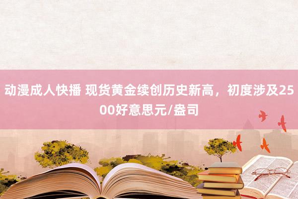 动漫成人快播 现货黄金续创历史新高，初度涉及2500好意思元/盎司