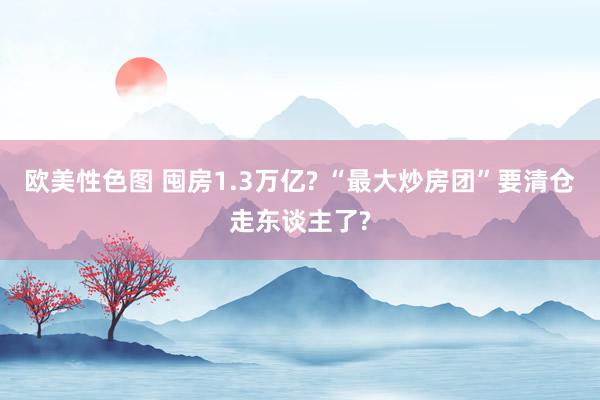 欧美性色图 囤房1.3万亿? “最大炒房团”要清仓走东谈主了?