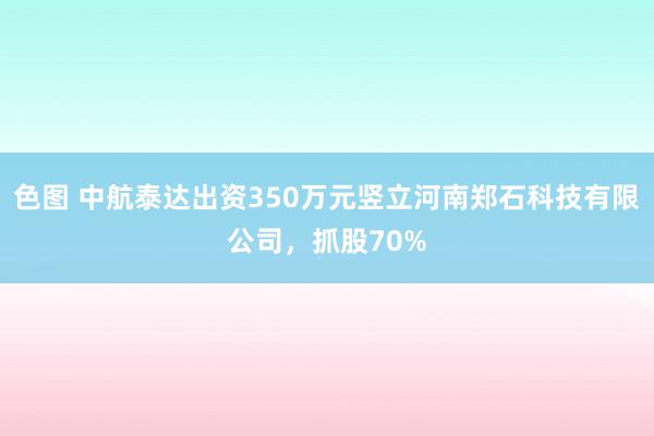 色图 中航泰达出资350万元竖立河南郑石科技有限公司，抓股70%