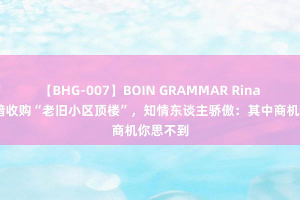 【BHG-007】BOIN GRAMMAR Rina 专家暗暗收购“老旧小区顶楼”，知情东谈主骄傲：其中商机你思不到