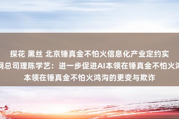 探花 黑丝 北京锤真金不怕火信息化产业定约实行理事长、学科网总司理陈学艺：进一步促进AI本领在锤真金不怕火鸿沟的更变与欺诈